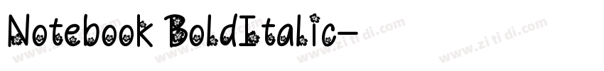 Notebook BoldItalic字体转换